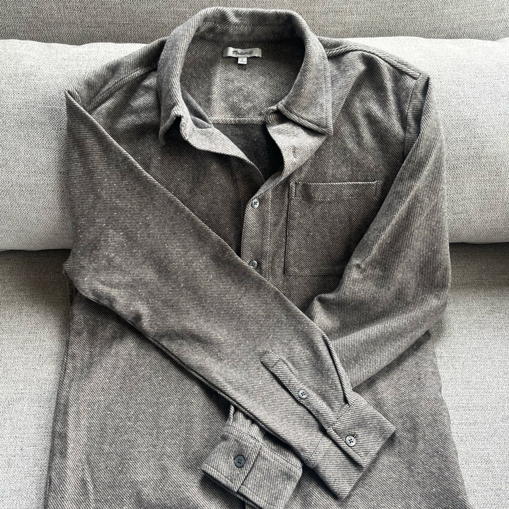Madewell size S gray button up cotton for men and women
